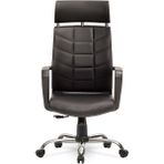 Mehmet Yaren Büro Efes Yönetici Makam - Ofis Müdür - Büro - Çalışma Koltuğu Renk Krom Ayaklı - Siyah