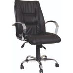 Mehmet Yaren Büro MK13 Yönetici Makam - Ofis Müdür - Büro - Çalışma Koltuğu Siyah Renk Krom Ayaklı