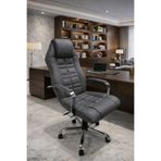 MEHMET YAREN BURO Noyan Yönetici Ofis Koltuğu Lüks Büro Koltuğu Ergonomik Yatar Mekanizmalı Deri Antrasit Renk