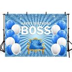MEHOFOND 2,1 x 1,5 m Mavi Erkek Doğum Günü Fonu Balonlar Yanıp Sönen Yıldızlar Işık Uzay Zamanı Tünel Arka Plan Patron Tahtı Parti Fotoğrafçılık Sahne Kek Şut Masa Dekorasyonu Fotoğraf Stüdyo Malzemeleri