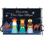MEHOFOND 7x5ft Üç Kral Festivali Zemin Día de los Tres Reys Magos Star Çöl Deve Fotoğrafçılık Arka Plan Yeni Yıl Aile Partisi Dekorasyon Yemek Masası Stüdyo Malzemeleri