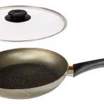 Mehtap 26 cm Cam Kapaklı Granit Tava
