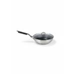 Mehtap Chefline İndüksiyon Tabanlı Wok Tava (26 Cm) – Cam Kapaklı