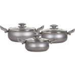 Mehtap Granit 3'lü Güveç Set 16-18-20 cm