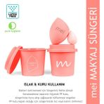 Mei Coffee Cup Hijyenik Makyaj Süngeri Flamingo Pink 1 Pro + 1 Mini