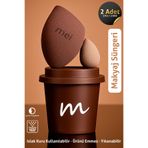 mei Makyaj Süngeri Fondöten Emmeyen Sponge Coffee Cup Hijyenik Walnut 1 Pro 1 Mini