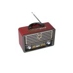 Meier M-113 Bluetooth Şarjlı Nostaljik Radyo Bt Usb/Sd/Mp3 Açık Kahverengi