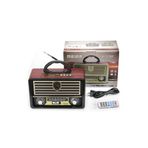 Meier M-113bt Şarjlı Nostaljik Radyo Usb/sd/mp3 Bluetooth Hoparlör Ahşap Şarjlı Retro Radyo