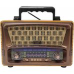 Meier MD-1805BT Bluetooth Nostaljik Radyo | Büyük Boy | Usb/tf + Uzaktan Kumanda - Açık Ahşap