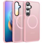 Meifigno Magie manyetik kılıf, Samsung Galaxy S24+ 6,7 inç ile uyumlu, [askeri test edilmiş ve Magsafe ile uyumlu] şeffaf mat arka cep telefonu kılıfı, Galaxy S24+ için, pembe