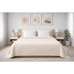 Meine Home Krem Peluş Battaniye 200X220 cm - Çift Taraflı - 200 x 220 cm