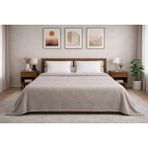 Meine Home Taş Rengi Peluş Battaniye 200X220 cm - Çift Taraflı