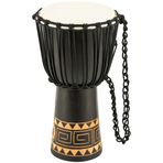 Meinl HDJ1-S 8 inç Headliner Serisi Kongo Halat Tuned Ahşap Djembe - Koyu Kahverengi