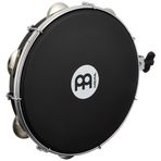 Meinl Percussion Traditional ABS Pandeiro - Tutuculu Çerçeve Tamburu - 25 cm - Napa Kürklü - ABS Plastik, Siyah (PA10A-BK-NH-H)