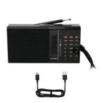 Meir M-568BT Bluetooth Hoparlör Şarjlı Fm Mini Cep Radyosu