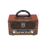 Meir Nostaljik Ahşap Retro Fm Radyo Usb Sd Kumandalı Bluetooth Hoparlör