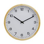 MEIRED Ahşap Duvar Saati 12 İnç Sessiz Tik Takmayan Duvar Saatleri Pille Çalışan Ahşap Analog Retro Yuvarlak Saat Mutfak, Ev, Oturma Odası, Sınıf, Kütük Beyaz için Dekoratif