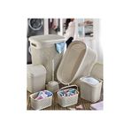 Mek life 7 Parça Çeyiz Seti - Kirli Sepeti, Deterjanlık, Çöp Kovası ve Banyo Seti