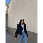 Meka Fashion Vance Içi Kürk Detay Crop Kaban 10027 Siyah - 01 Siyah