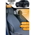 Meka Part Terletmez Oto Koltuk Koruyucu Kılıf %100 Pamuk 5 Li Tam Set Füme Chery Tiggo 8