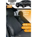 Meka Part Terletmez Oto Koltuk Koruyucu Kılıf %100 Pamuk 5 Li Tam Set Siyah Chery Tiggo 7