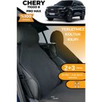 Meka Part Terletmez Oto Koltuk Koruyucu Kılıf %100 Pamuk 5 Li Tam Set Siyah Chery Tiggo 8