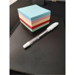 Mekafix Siyah Defter Siyah Yapraklı Defter - Siyah Sayfalı Defter Beyaz Jel Kalem Renkli Küp Blok 8 x 8 cm