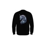 Mekanik Unicorn Unisex Sweatshirt (50, Siyah, 2XL)