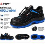 Mekap GRİPPER GPR-301-S1 MAGNAFİC KOMPOZİT BURUNLU İŞ AYAKKABISI - Siyah - Mavi