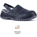Mekap Pro Slipper Atp-92 S1 Src Lacivert Mikrofiber Deri Fiberglass burun Sabo Iş terliği sandalet - Siyah
