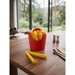 Mekatris Patates Kızartması Tasarımlı Dekoratif Poşet Klipsi - Gıda Koruyucu Kapama Mandalı (6'lı Set) - Kırmızı - Sarı - 13cm x 10cm x 4cm