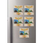 Mekke Medine Temalı Magnet 5 li Set – Umre Hediyelik Buzdolabı Magneti 6.5x6.5 cm