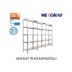 Mekoraf 43 X 93 5 Katlı 2 Metre 3 Ünite Çelik Raf