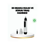 MEKs 3D Lı Burun Ve Kulak Tıraş Makinesi Pil Ile Çalışan Taşınabilir Model - Hep-1816-4720