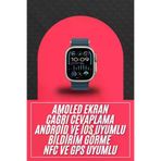 MEKs 49Mm Akıllı Saat Amoled Ekranlı Kadın Erkek Kol Saati Plastik Kordon - Hep-1863-1404