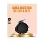 MEKs 6 Cm Kilitsiz Masa Ayağı Tekerleği 4’Lü Set Çok Amaçlı - Hep-6078-3330