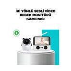 Meks 720P Bebek Kamerası Uzaktan Kontrollü Gece Görüşlü Monitör - HEP-6238-6003