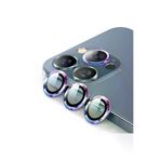 MEKs Ally İphone 13 Pro -13 Pro Max 3D Metal Çerçeveli Kamera Lens Koruyucu-(5775) - Hep-9920-7713