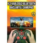 Meks Android Uyumlu Gamepad X3 Game Stick Oyun Kolu Bluetooth Bağlantılı - HEP-9093-1301