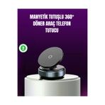 MEKs Araç İçi Manyetik Telefon Tutucu 360° Döner Vakumlu Stand - Hep-5876-6931