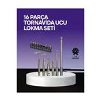 MEKs Çok Amaçlı 16Lı Bits Uç Seti Dayanıklı Tornavida Adaptör - Hep-3494-3331