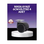MEKs Çok Amaçlı Kilitsiz Masa Ayağı Tekerleği 6 Cm - Hep-5785-8964