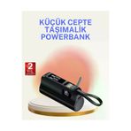 MEKs Dahili Konektörlü 20W Hızlı Şarj Mini Taşınabilir Powerbank - Hep-7144-5577