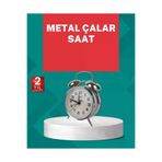 MEKs Dekoratif Gümüş Işıklı Alarmlı Masa Saati Sessiz Mekanizma - Hep-2801-5108
