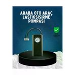 MEKs Elektrikli Hava Kompresörü Type-C Usb Şarjlı Çok Fonksiyonlu Lastik Pompası - Hep-2552-9916