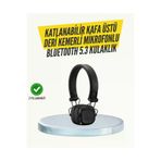 MEKs Ergonomik Konforlu Kablosuz Kulak Üstü Bluetooth Kulaklık - Hep-4909-8956