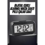 MEKs Gece Dijital Masa Saati Dijital Alarmlı Led Ekran Pilli Çalar Saat - Hep-3538-8583