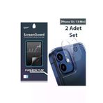 MEKs Gor İphone 13 /13 Mini Best Full Tempered Cam Kamera Koruyucu 2Adet Set-(5775) - Hep-1342-1041