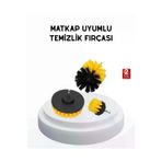 MEKs HEP-1129-4409 3’Lü Matkap Temizlik Fırçası Seti – Banyo Mutfak Ve Araç Jantı İçin Etki - Hep-1129-440