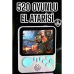 MEKs HEP-1779-3634 Mini Atari El Atarisi 3.5 Inç Ekran Çift Konsol 666 Adet Retro Oyun Gameboy El Ata - Hep-1779-363